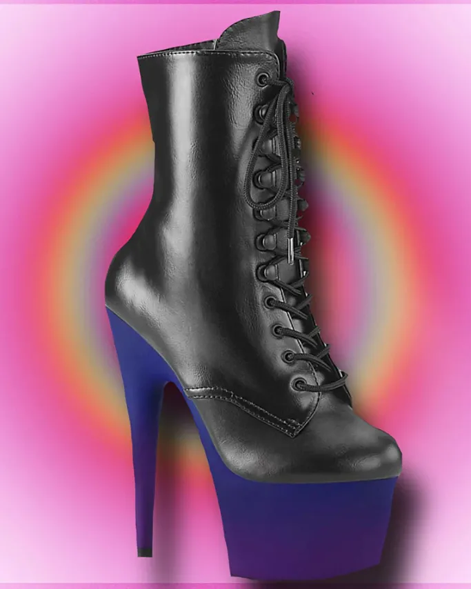 Pleaser ADORE 1020BP Black Blue Boots