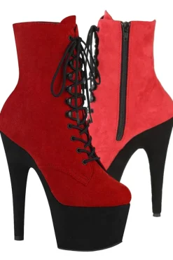 Pleaser ADORE 1020FSTT Red Black Boots