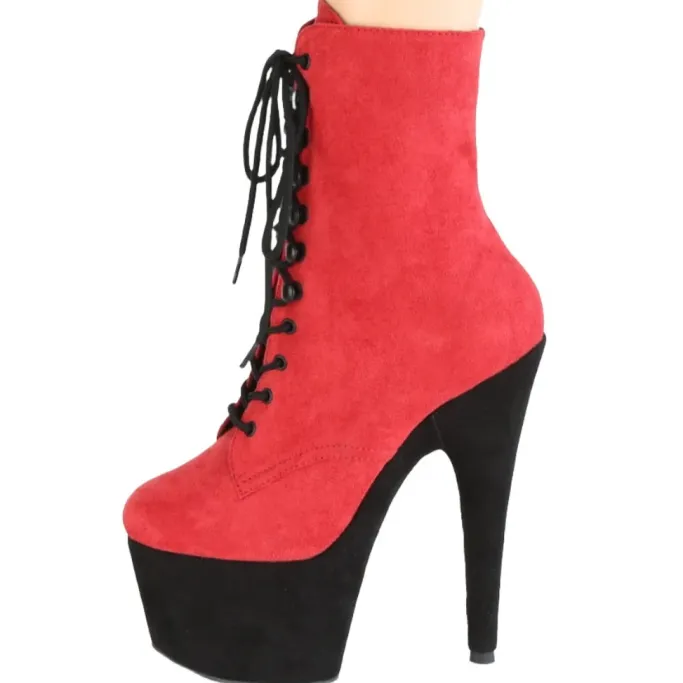 Pleaser ADORE 1020FSTT Red Black Boots