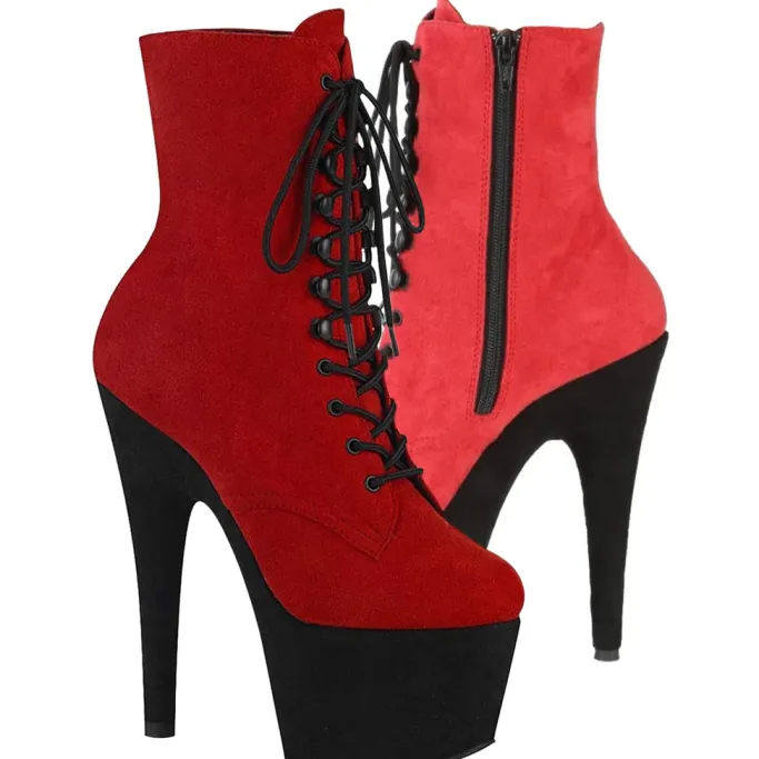 Pleaser ADORE 1020FSTT Red Black Boots