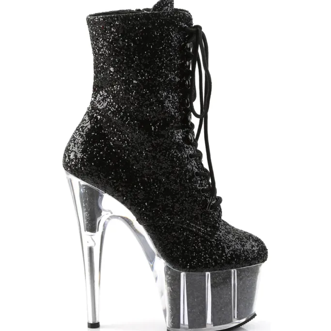 Pleaser ADORE 1020G Boots Black Glitter