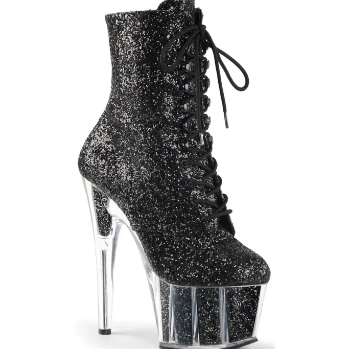 Pleaser ADORE 1020G Boots Black Glitter