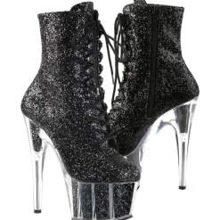 Pleaser ADORE 1020G Boots Black Glitter