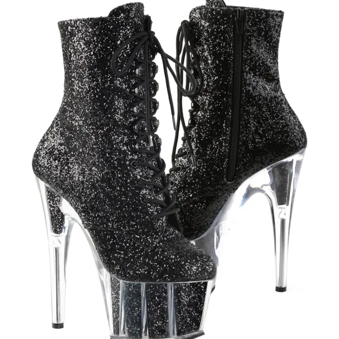 Pleaser ADORE 1020G Boots Black Glitter
