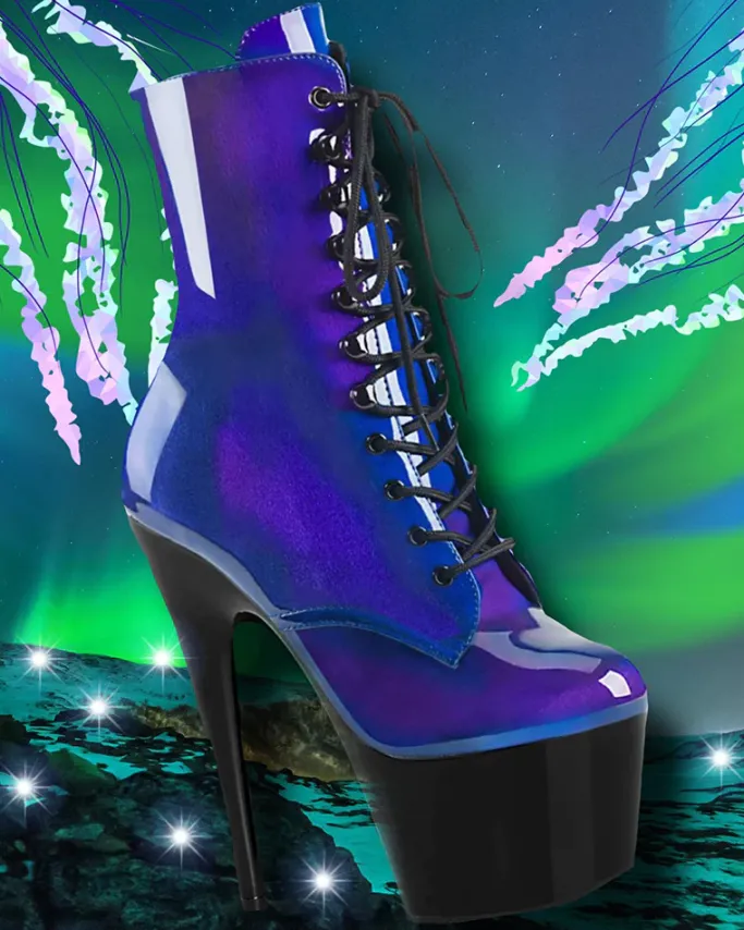 Pleaser ADORE 1020SHG Blue Purple Boots
