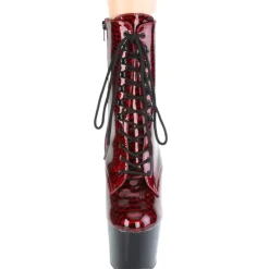 Pleaser ADORE 1020SP Red Snake Print Boots