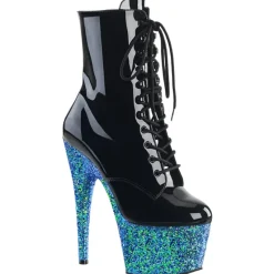 Pleaser ADORE-1020LG Boots Blue Glitter