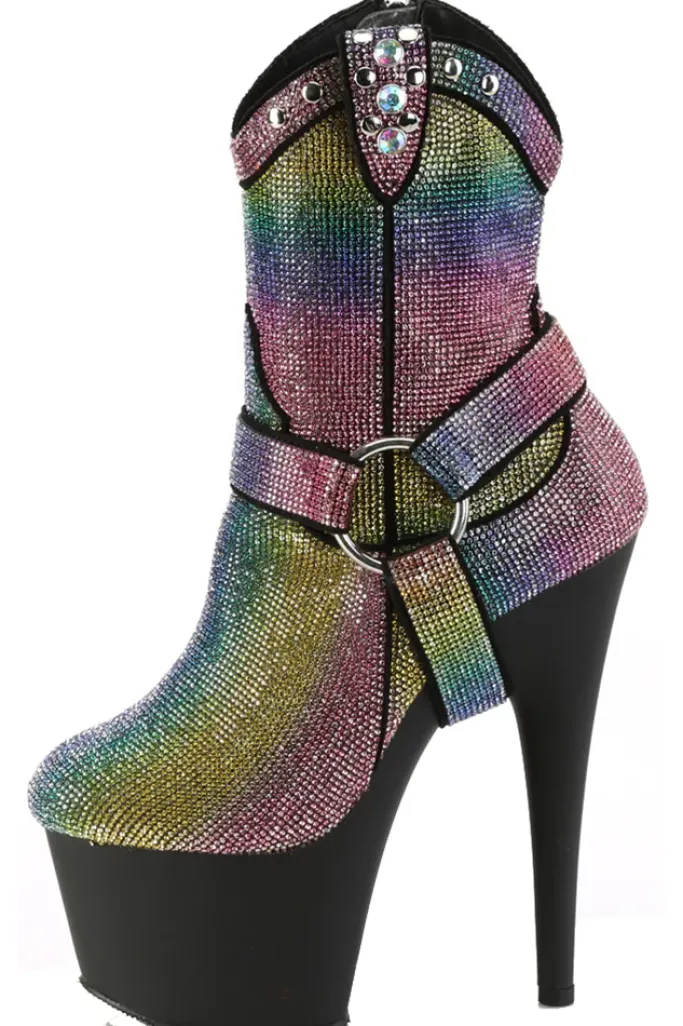 Pleaser ADORE-1029RS Rainbow Boots