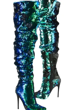 Pleaser COURTLY 3011 Boots Green