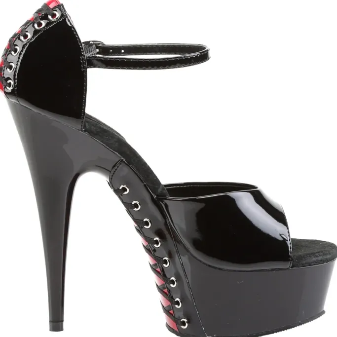 Pleaser DELIGHT 660FH Shoes Black/Red