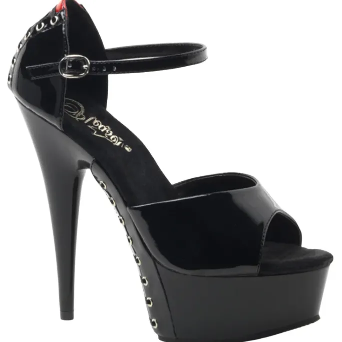 Pleaser DELIGHT 660FH Shoes Black/Red