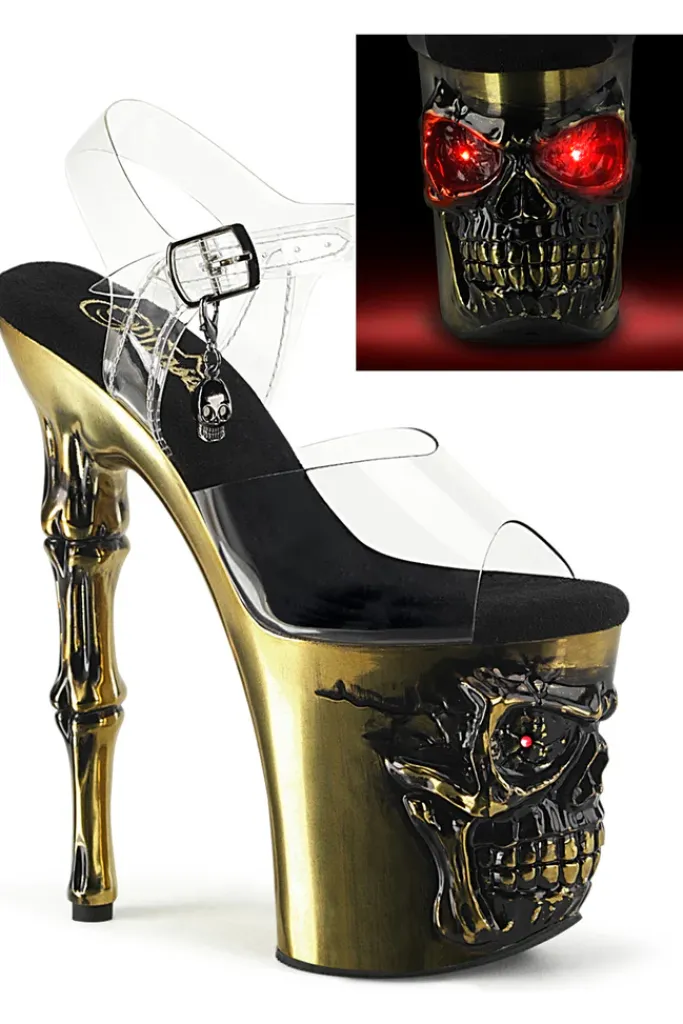 Pleaser Rapture 808-LT Brass Shoes