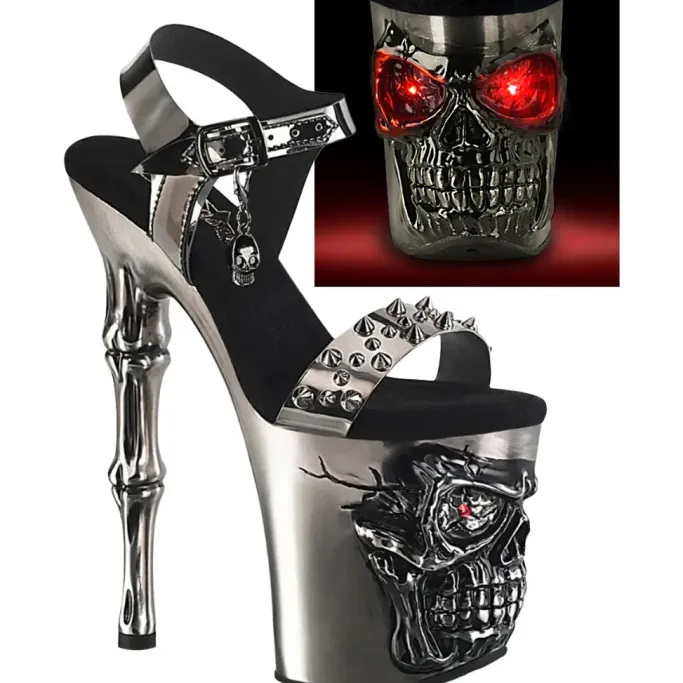 Pleaser Rapture 812-LT Pewter Shoes