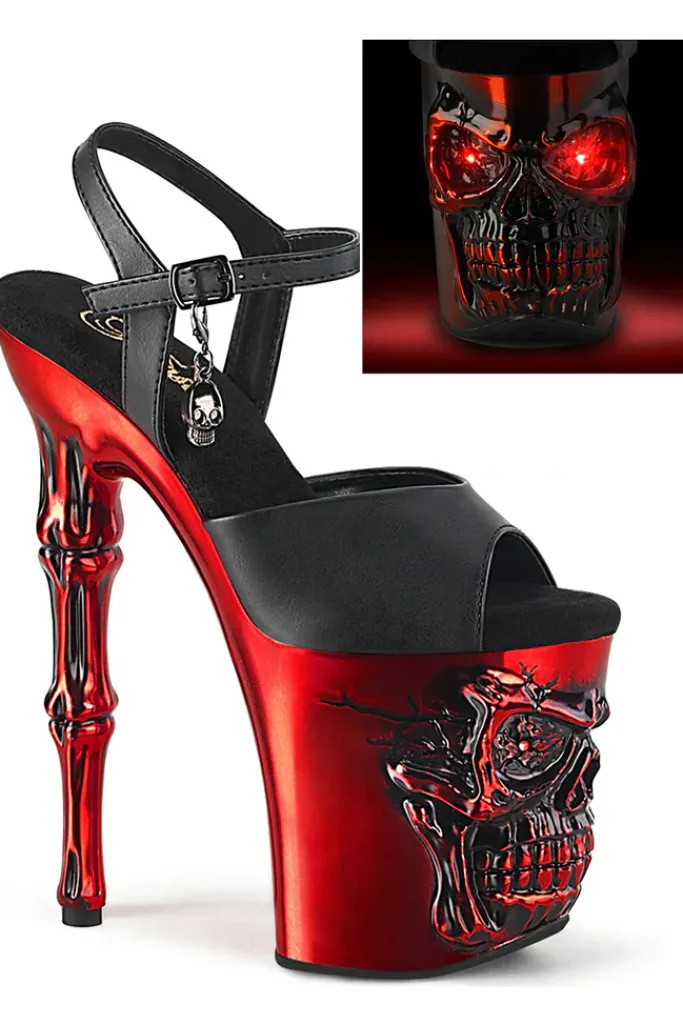 Pleaser Rapture 809-LT Red Shoes