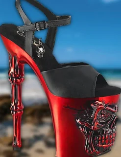 Pleaser Rapture 809-LT Red Shoes
