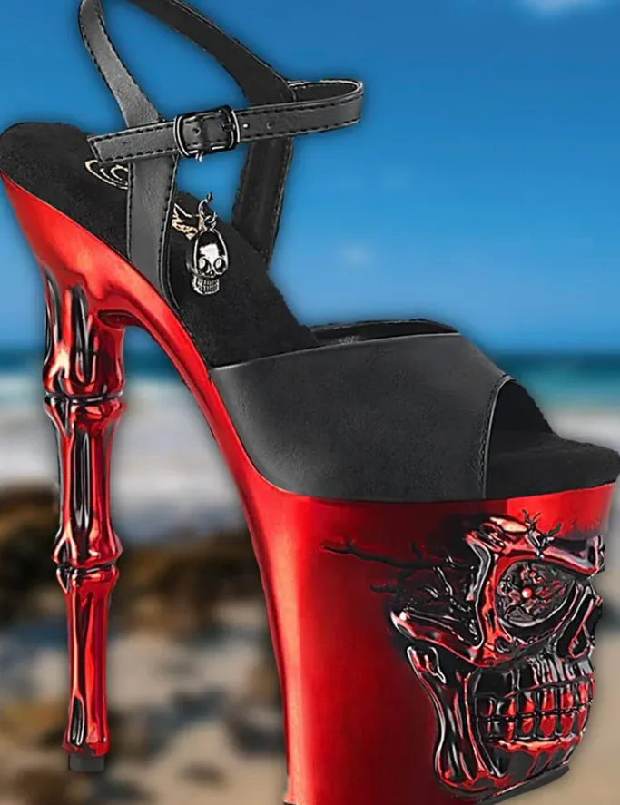 Pleaser Rapture 809-LT Red Shoes