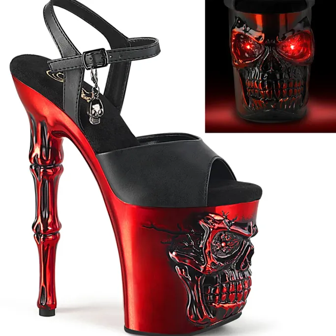 Pleaser Rapture 809-LT Red Shoes