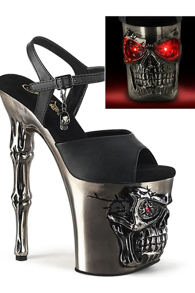 Pleaser Rapture 809-LT Shoes Pewter