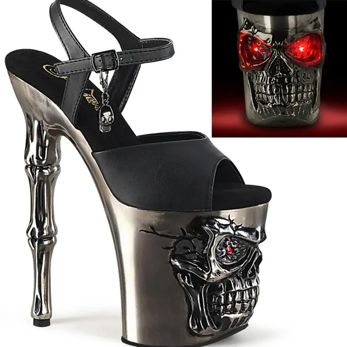 Pleaser Rapture 809-LT Shoes Pewter