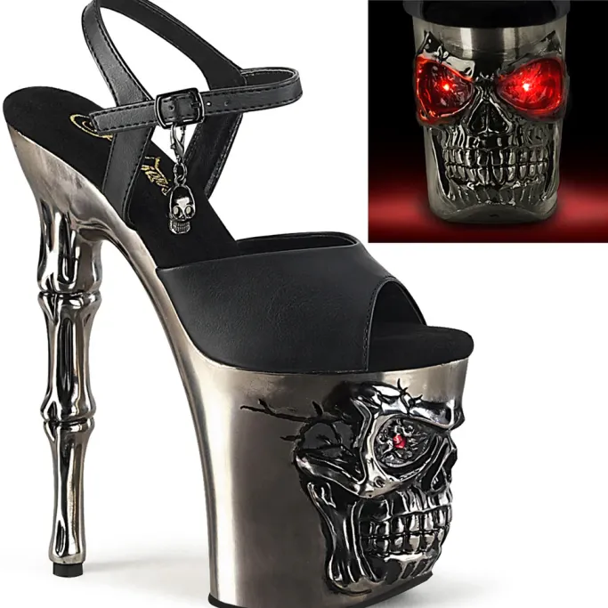 Pleaser Rapture 809-LT Shoes Pewter