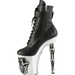 Pleaser Rapture 1020STR-LT Silver Sole Boots