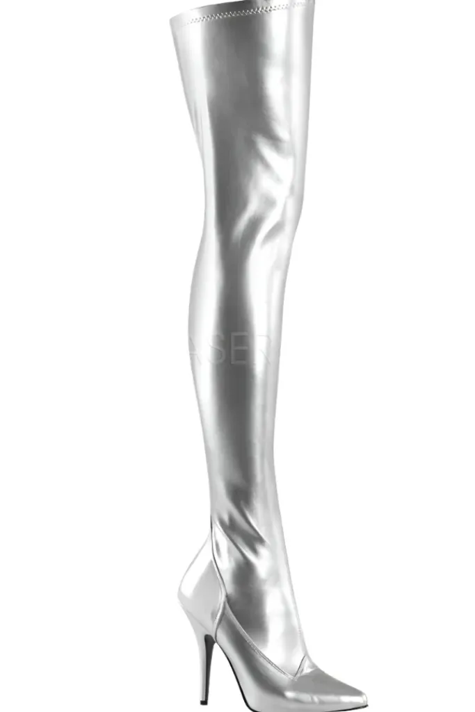 Pleaser SEDUCE 3000 Boots Silver