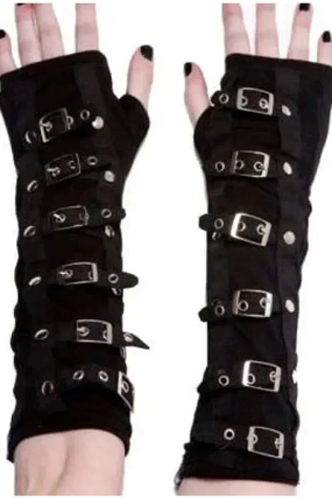 Innocent Clothing Poizen Buckle Armwarmers Black / Silver