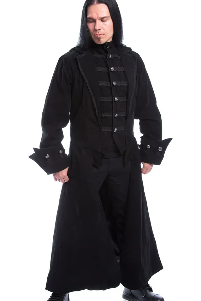Innocent Clothing Poizen Quentin Coat Black Velvet (S)