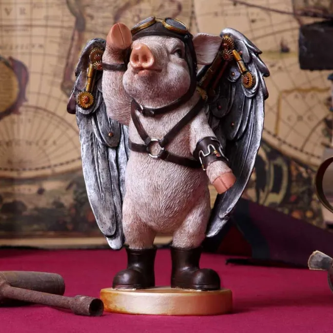 Nemesis Now Porky Pilot Steampunk Pig