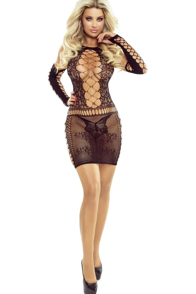 Provocative Black Dress PR1532