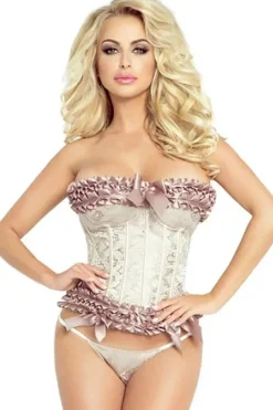Provocative Corset and String Champagne (2XL)