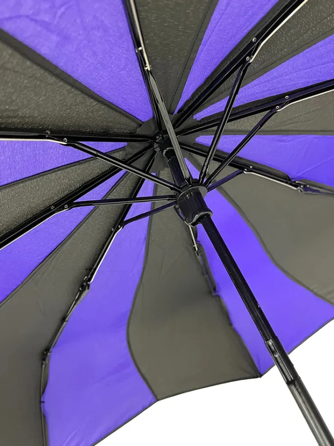 Soake Purple and Black Swirl Folding Umbrella