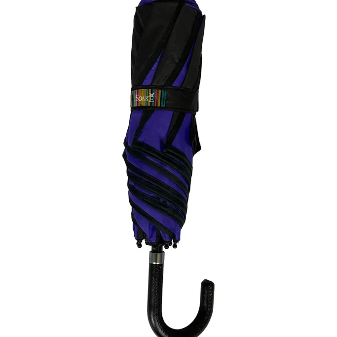 Soake Purple and Black Swirl Folding Umbrella