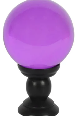 Something Different Purple Crystal Ball on Stand Large