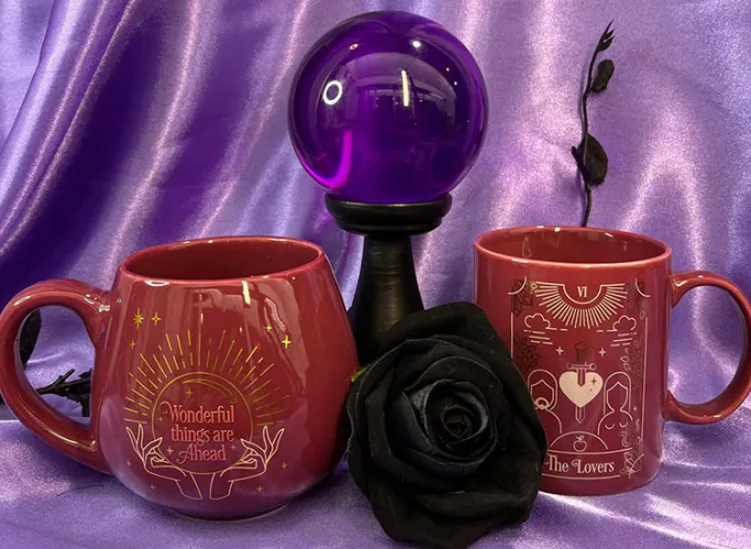Something Different Purple Crystal Ball on Stand Small