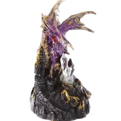 Puckator Purple Dark Legends Dragon on Castle with LED Crystal