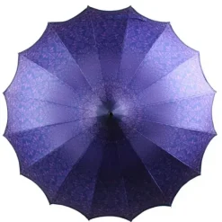 Soake Purple Patterned Pagoda Umbrella / Parasol
