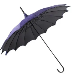 Soake Purple Patterned Pagoda Umbrella / Parasol