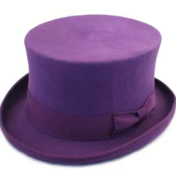 Euro Accessories Purple Wool Felt Steampunk Top Hat