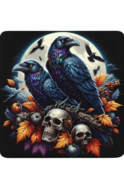 Oakhart Industries Ravens and Skulls Coaster Art079