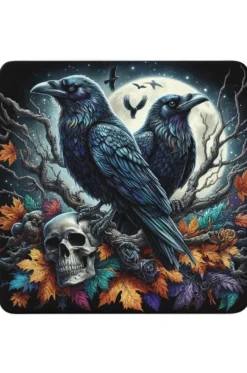 Oakhart Industries Ravens and Skulls Coaster Art078