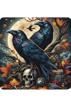 Oakhart Industries Ravens and Skulls Coaster Art077