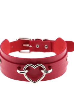Gothic Collars Red Gothic Heart Collar