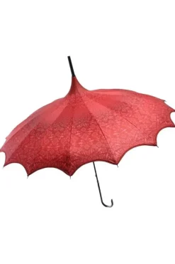 Soake Red Patterned Pagoda Umbrella / Parasol