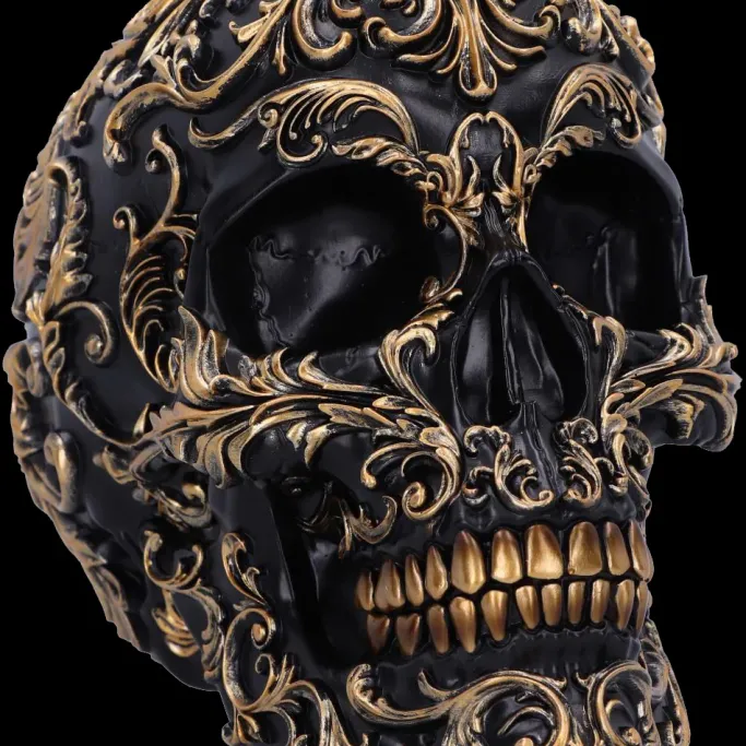 Nemesis Now Renaissance Black and Gold Skull