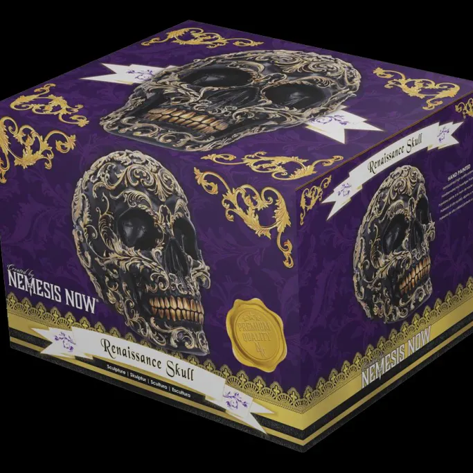 Nemesis Now Renaissance Black and Gold Skull