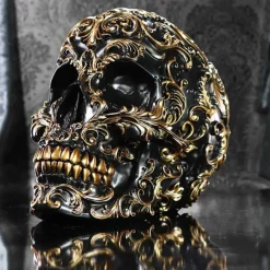 Nemesis Now Renaissance Black and Gold Skull