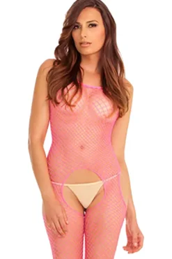 Rene Rofe Industry Net Pink Bodystocking