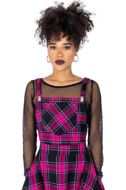 Innocent Clothing Rockabella Dark Pink Maeve Pinafore Dress
