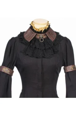 RQBL Â Black Jabot and Wristbands